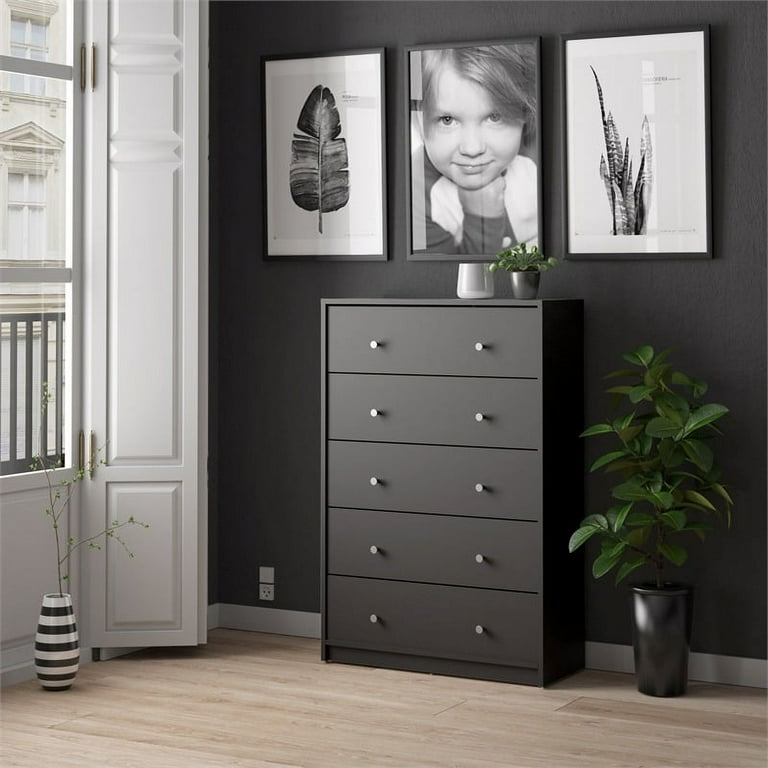Atlin designs 5 drawer cheap chest in black