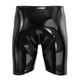 thumbnail image 4 of Men's Shiny Leather Boxer, Sexy Open Crotch, Comfort Stretch Waistband, Glossy PU Leather, 4 of 6