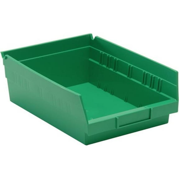 Quantum Mediacal QTM QSB107GR 11.62 x 8.37 x 4 in. Economy Shelf Bin, Green - 20 Count