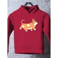 thumbnail image 3 of Cute Corgi Dog Walking Hoodie Toddler -Image by Shutterstock,  5 Toddler, 3 of 4