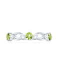 thumbnail image 5 of Round 0.48 Ctw Peridot 925 Sterling Silver Eternity Ring for Women | Wedding, Engagement Bridal Rings | Mothers Day Gift, 5 of 5