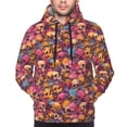 thumbnail image 4 of Hoodies for Men - Skull blue daisy flower Long Sleeve Comfrt Men'S Fashion Hoodies & Sweatshirts, Sweatshirts for Men Hoodies Pullover Clothing Clothes with Pouch, 4 of 7