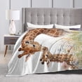 thumbnail image 6 of Giraffe Family Love Blanket Safari Wildlife Floral Art Mother Day Gift Soft Cozy Fleece Throw Blanket 50x40, 6 of 6