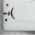 thumbnail image 5 of Faship  Navy Blue Premium  Rhinestone Crystal Floral Necklace Earrings Set, 5 of 5