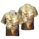 thumbnail image 4 of Camisas hawaianas Aloha con diseño de Jesús y león para hombre y mujer, camisas playeras frescas de manga corta con solapa, camisas florales, blusas casuales cruzadas de calle, 4 of 5