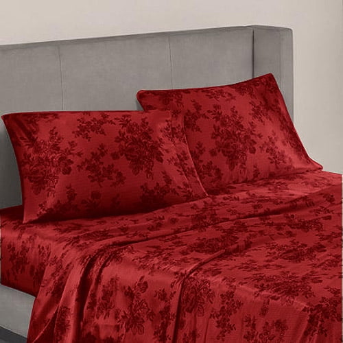 Mainstays Satin Lace Bedding Sheet Set