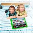 thumbnail image 3 of Niños Niños Tablet Pad Electrónica Preescolar Inglés Aprendizaje Números Letras Enseñar Juguete (Verde), 3 of 9