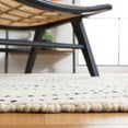 thumbnail image 4 of SAFAVIEH Casablanca Lilly Diamond Wool Runner Rug, Ivory/Black, 2'3" x 8', 4 of 8