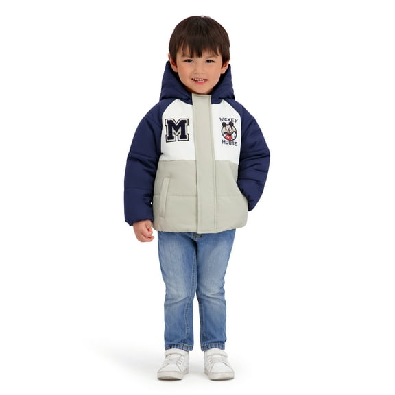 Character Toddler Boy Color- Block Puffer Jacket, Sizes 12M-5T