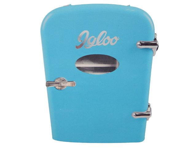 Igloo Blue Mini Retro Beverage Fridge Certified Refurbished Walmart Com Walmart Com