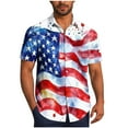 thumbnail image 2 of Blusa y camisa de manga corta con cuello vuelto Camisa casual para hombre Camisa de bolos vintage de manga corta Camisas de verano de playa cubana Camisa con botones Blusa para hombre Poliéster, 2 of 7