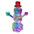 thumbnail image 2 of Christmas Prism Rainbow Snowman Ornament/ Christmas Snowman Ornaments LED Light Up Snowman Figurine USB Powered Table Decor For Holiday Decoration, 2 of 7