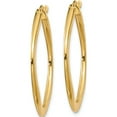 thumbnail image 3 of 14K Yellow Gold Tapered Square Hoop Earrings (30 X 30) Made In Turkey tl689, 3 of 6