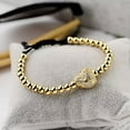 thumbnail image 3 of RSAMD CZ Skull Crown Multi-style Stoppers Adjustable Men's Women Bracelets jewelry -Fox-Gold, 3 of 7