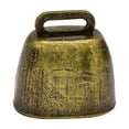 thumbnail image 1 of Campana estilo vintage, campanas pequeñas y ruidosas, campana de metal, cencerro premium para ganado, Color Bronce, 1 of 9