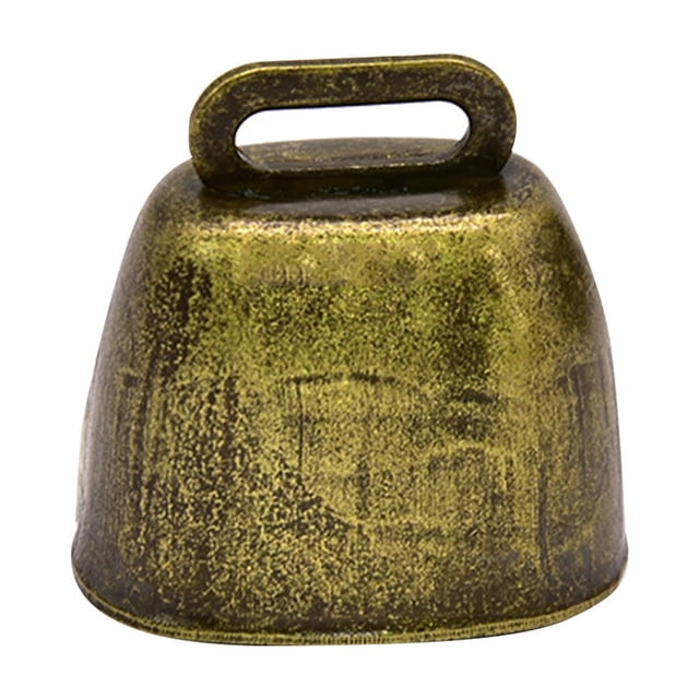 Campana estilo vintage, campanas pequeñas y ruidosas, campana de metal, cencerro premium para ganado, Color Bronce
