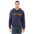 thumbnail image 2 of Daxton Adult Unisex Soft Pullover USA Cities States Comfort Hoodie Fleece Sweatshirt, Michigan Navy Gold, XL, 2 of 2