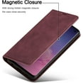 thumbnail image 4 of Premium PU Leather Flip Folio Case for Samsung Galaxy S10, Protective Case with Kickstand Card Slot  Closure Shockproof Wallet Cover for Samsung Galaxy S10 - Wine Red, 4 of 14