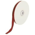 thumbnail image 2 of Miangastore Present Wrapping Ribbon Checkered Ribbon Polyester Black Red 1 Roll 4500X0.39in, 2 of 8