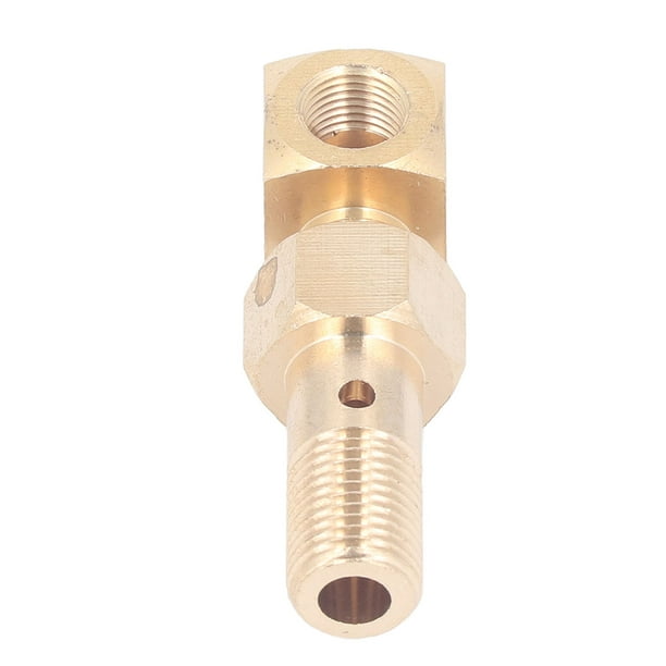 Perno De Indicador De Presión De Combustible, Rosca M12 X 1,25 Pulgadas, Adaptador De Indicador De Presión De Combustible De Construcción Sólida, Cobre Para Integra