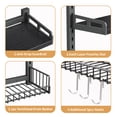 thumbnail image 5 of Biemlerfn 3-Tier Wall Mounted Storage Organizer Shelf, Space-Saving & Height-Adjustable Over The Toilet Storage Rack for Bathroom, Kitchen, Living Room, Black, 5 of 8