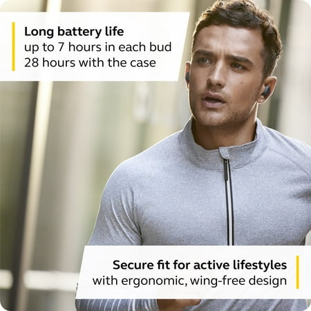 Jabra - Elite 4 Active True Wireless Noise Cancelling In-Ear Headphones - Black