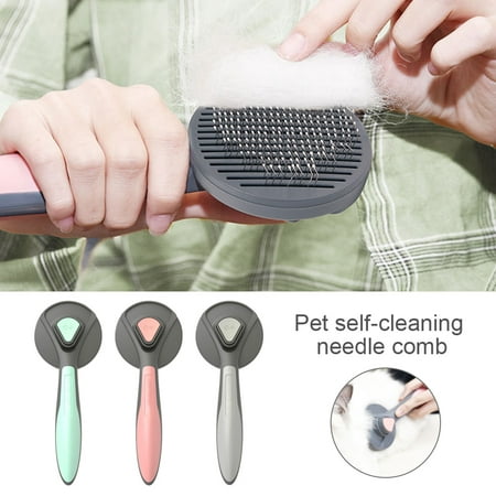 Willstar Dog Cat Brush Self Cleaning Slicker Pet Grooming Hair Remover ...