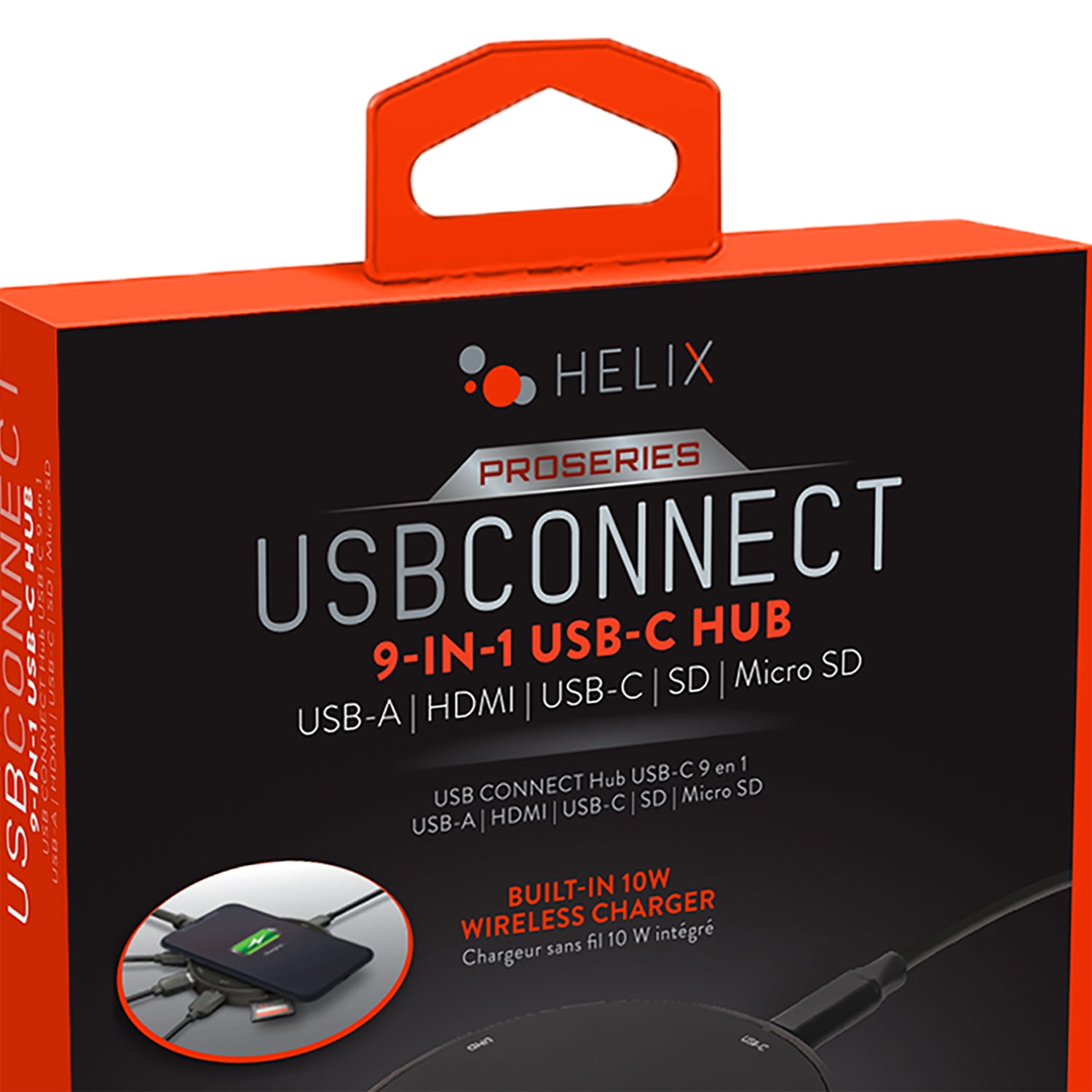 HELIX 9-in-1 USB-C Multi-Port Hub with Wireless Charging, ETHHUB9