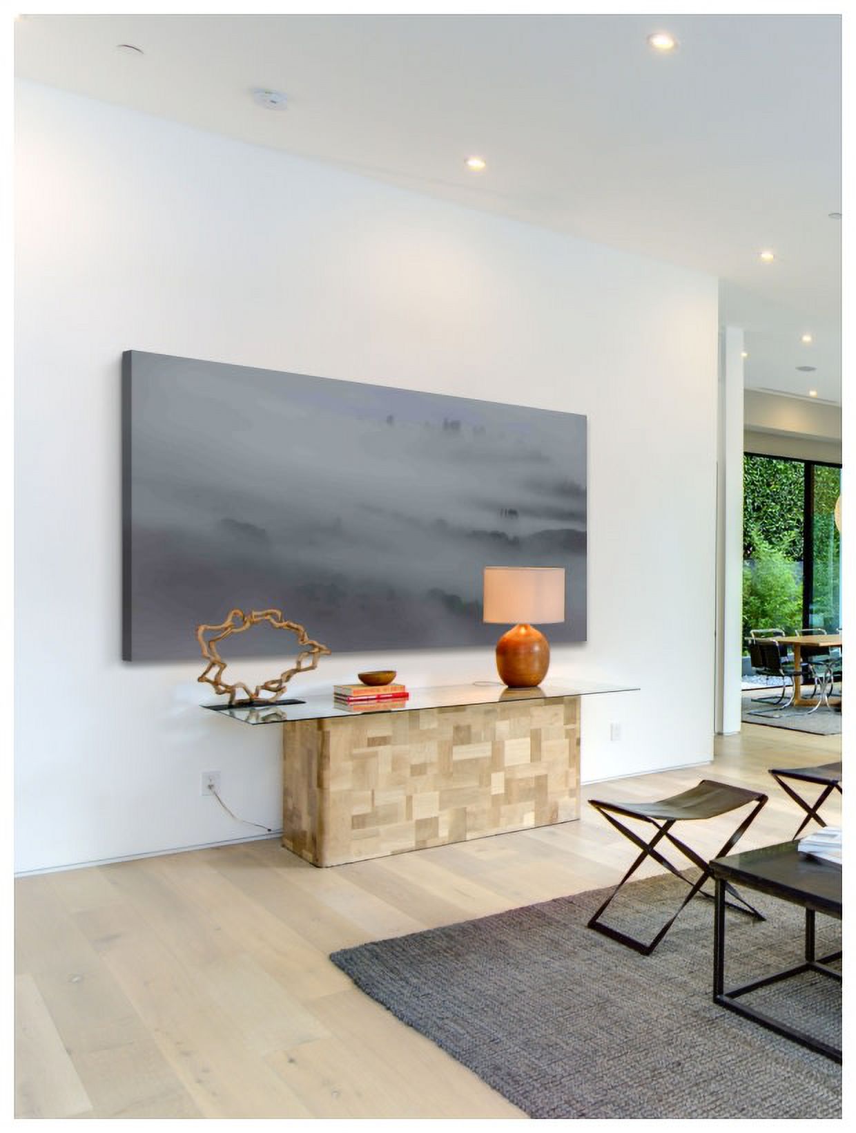 MARMONT HILL  - Handmade Peeking Through the Mist Painting Print on Canvas 45 x 22.5