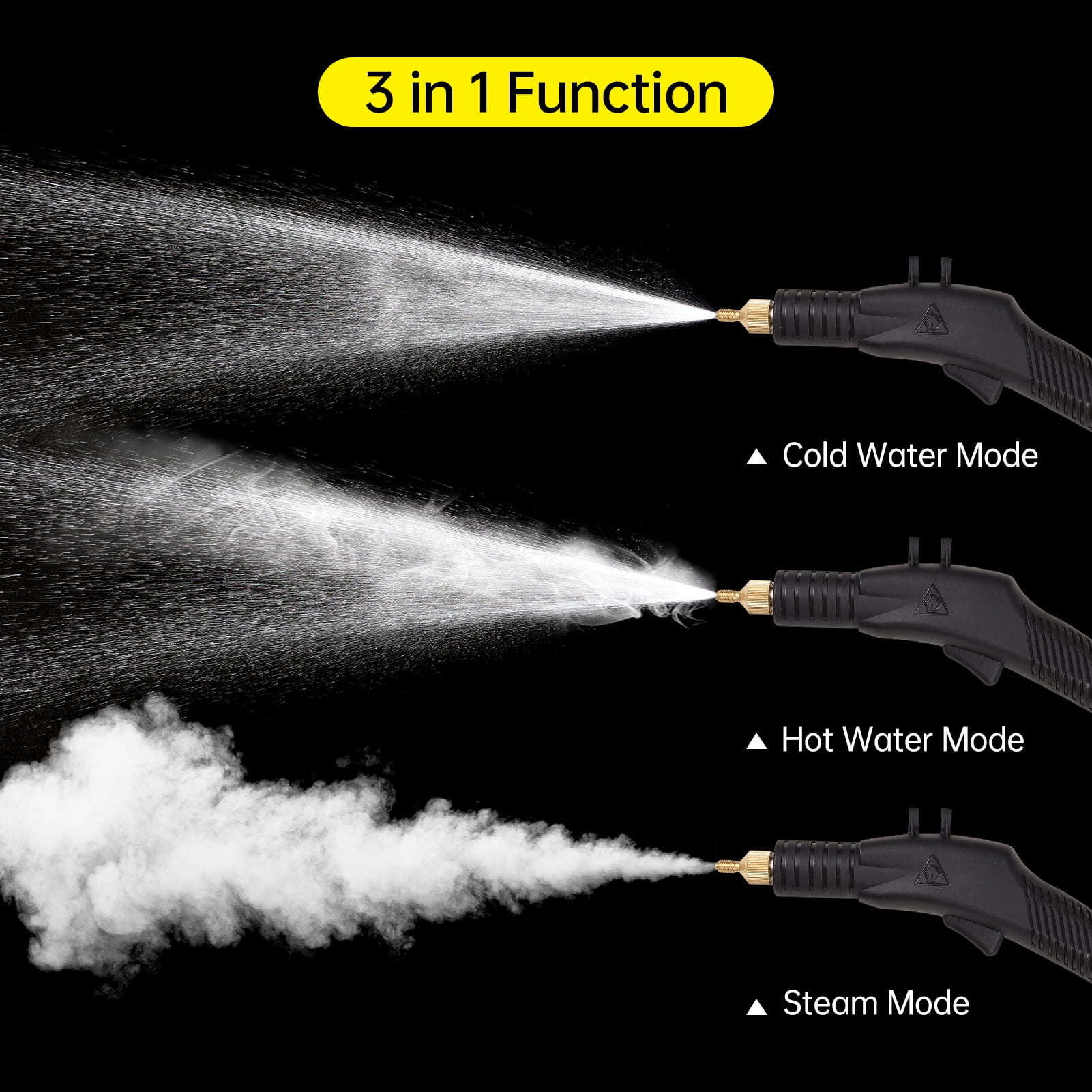 Arealer High Pressure Steam Cleaner 1800W Tankless High Portable