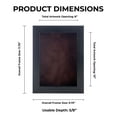 thumbnail image 4 of 8x10 Shadow Box Frame Charcoal Gray Wood | With a 3/4" Usable Display Depth | Includes a Brown Real, 4 of 6