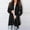 Black women fall cardigan a1, variant on Women Fall Winter 3/4 Sleeve Cardigan Dressy Casual V Neck Boho Cover Up Tops Loose Knit Open Front Sweaters Trendy Vacation Clothes, Yellow 2XL