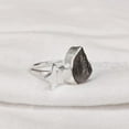 thumbnail image 5 of Natural Smoky Quartz Ring, Rough Quartz Gemstone Ring, Star Adjustable Ring, 925 Sterling Silver, Womens Ring, Christmas, Thanksgiving, Handmade, Statement Jewelry, Rough Gemstone Jewelry, 5 of 5