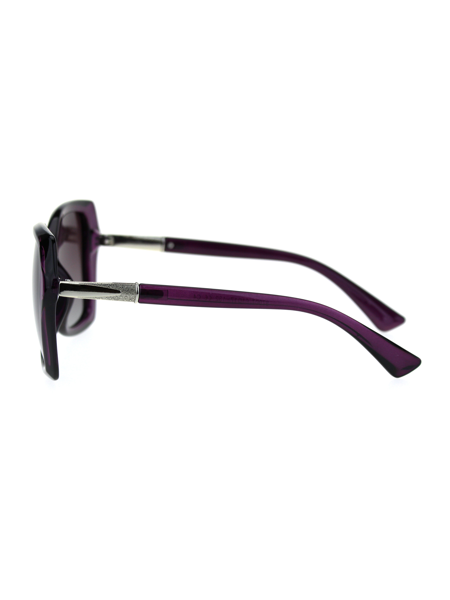 Womens CR39 Polarized Square Plastic Butterfly Designer Fashion Sunglasses All Purple - image 3 of 4