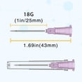 thumbnail image 2 of Aguja de inyección desechable Luer Lock de 18 g y 1 ml (paquete de 100), 2 of 8