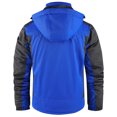 thumbnail image 4 of Wutalume Unisex Colorblock Zipper Pocket Hooded Jacket, Men's Casual Plush Jacket with Water-Resistant Finish, Warm Lining for Outdoor Adventures and Daily Protection,Blue 3XL, 4 of 7