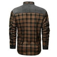 thumbnail image 7 of UQJfacai Mens Plaid Button Down Shirt Jacket Fleece Lined Long Sleeve Shacket Patchwork Casual Vintage Winter Jackets with Pockets, 7 of 7