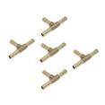 thumbnail image 3 of GUOOL 5pcs Brass Barbed Tee Union Mender Joiner Barb Hose Vacuum Tee Connector 6mm, 3 of 5
