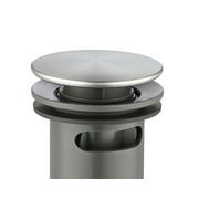 Mainstays Push Pop-Up Drain with Overflow in Satin Nickel