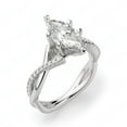 thumbnail image 3 of 1.00 TCW Marquise Cut Twisted Engagement Ring 10K White Gold, 3 of 3