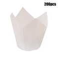 thumbnail image 2 of 200Pcs Tulip Cupcake Paper Trays B – Miyuadkai Oil Proof High Temperature Baking Cups for Dessert Counter Decoration, Spring Baking Essential, 2 of 9