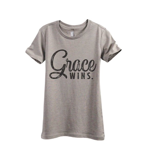 Thread Tank Grace Wins Women's Fashion Relaxed Crewneck T-Shirt Tee Heather Tan Large