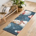 thumbnail image 6 of Many Winter Snowmans Runner Rug Non-Slip Area Rugs Linen Washable Non Shedding for Kitchen Bedroom Carpet, 6 of 8