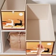 thumbnail image 4 of Under the Bed Storage Bins Foldable Large Fabric Box, 47x25x20cm Waterproof with Patterns, for Wardrobe, Toys, Socks, and Under Bed Toy Storage Organizer, 4 of 6