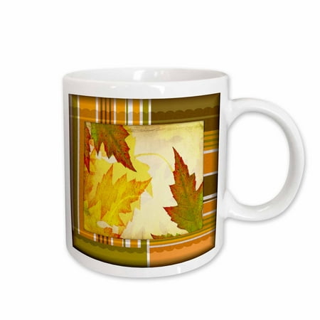 

3dRose Fall Leaves Collage Ceramic Mug 11-ounce