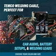 thumbnail image 4 of TEMCo 6 Gauge AWG 25 Ft Black Flexible Copper Welding Cable Battery Wire USA, 4 of 9