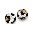thumbnail image 2 of Primal Gold 14K Yellow Gold 8mm Post Leopard Pattern White Black Yellow Crystal Earrings, 2 of 6