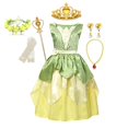 thumbnail image 1 of Disfraz de princesa y rana de cuento de hadas para niños niñas Cosplay princesa Tiana tutú vestidos de cumpleaños vestido de fiesta de graduación vestidos VestidoL Gao Jinjia LED, 1 of 2