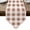 Brown, variant on Grey Plaid Table Runner Linen Burlap Table Runner 60 Inches Long Gradient Geometric Buffalo White Checkered Dresser Scarves for Kitchen Island Coffee Dining Party Wedding Holiday Decor 13"x60"