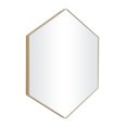 thumbnail image 5 of DecMode 24" x 21" Gold Hexagon Wall Mirror with Thin Minimalistic Frame, 5 of 7
